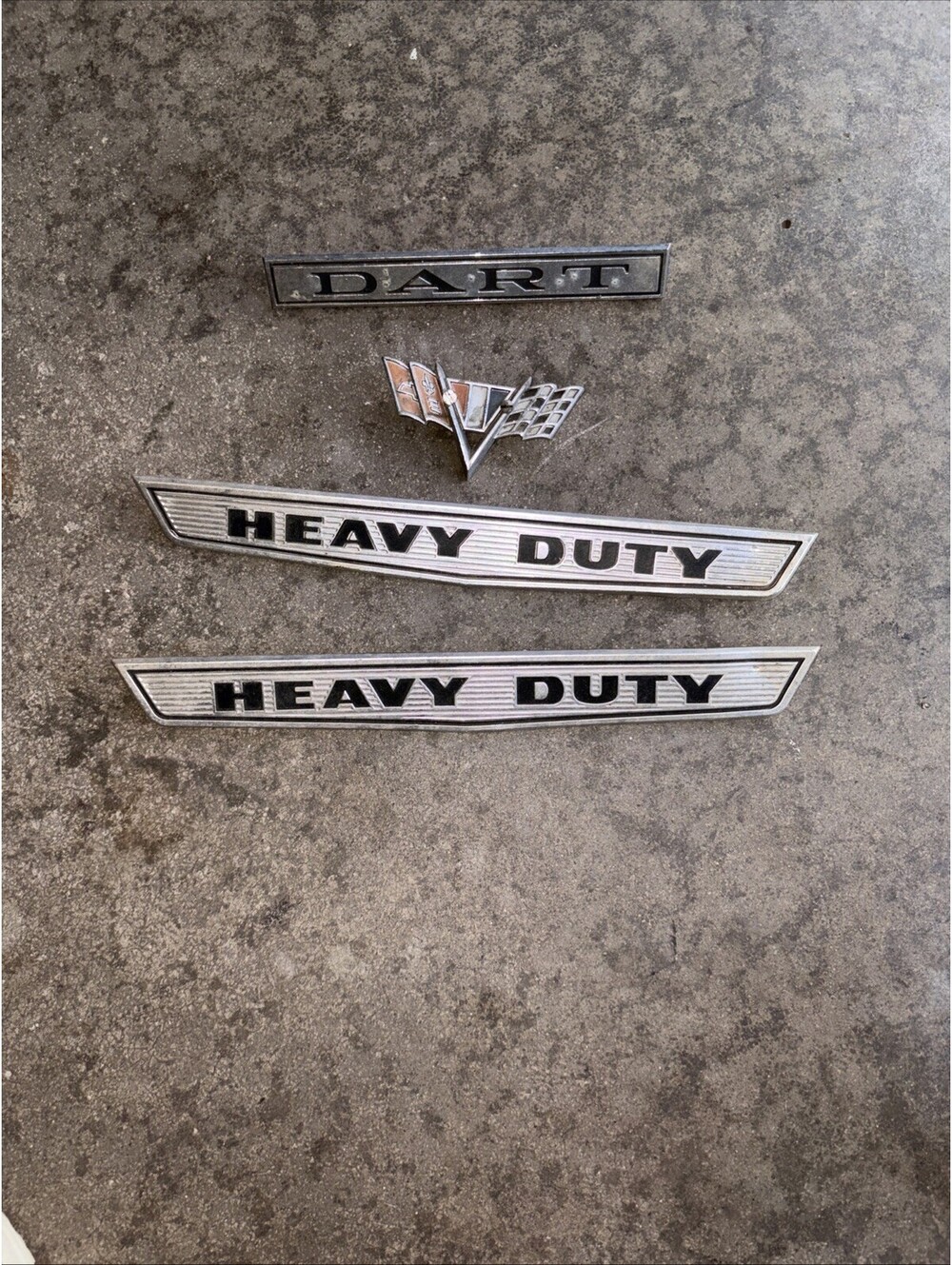 4 Vintage Car Emblems Decals